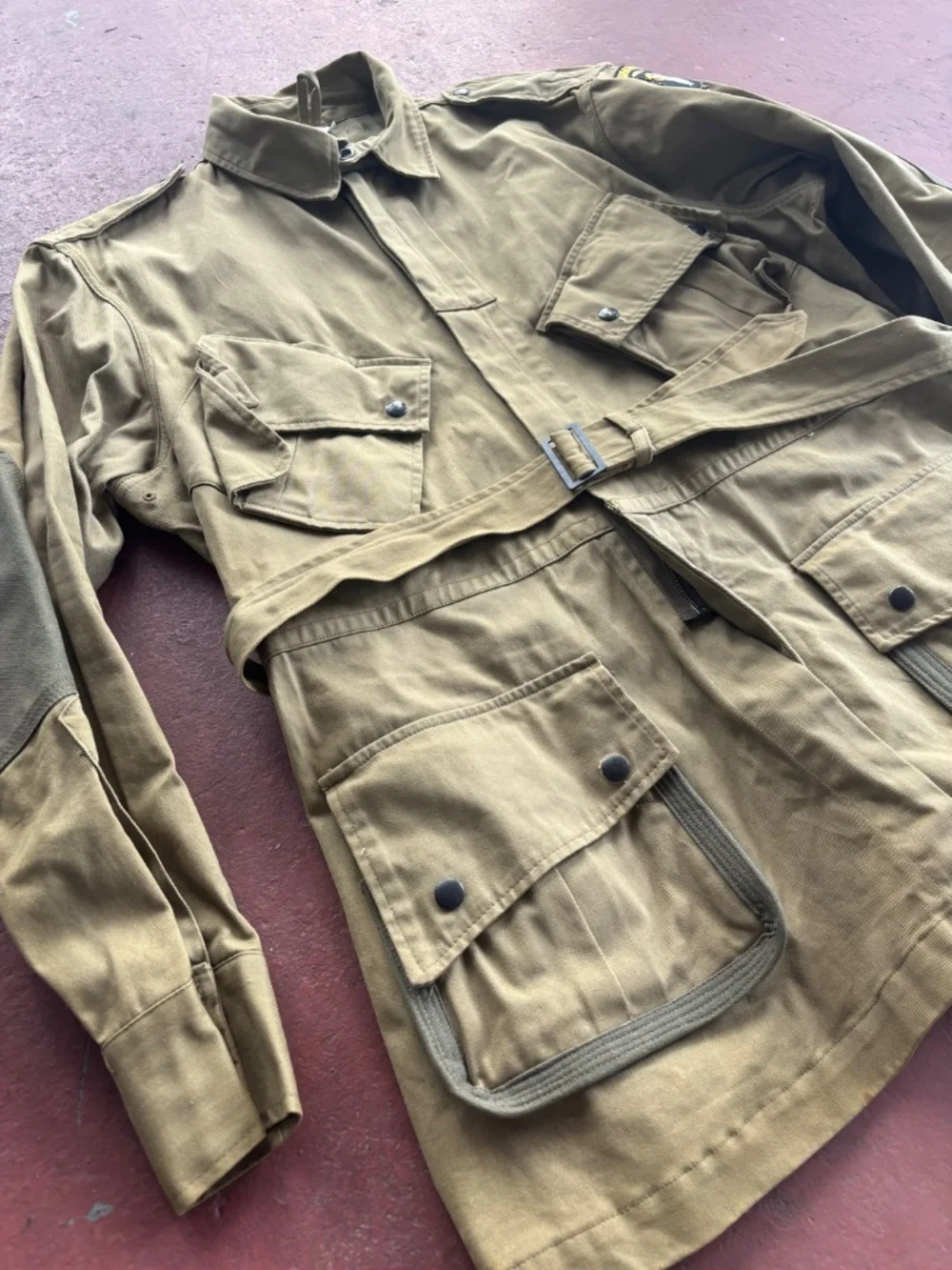 WWII US AIRBORNE PARATROOPER M1942 M42 REINFORCED JUMP JACKET XXL 52R ATF PATCH